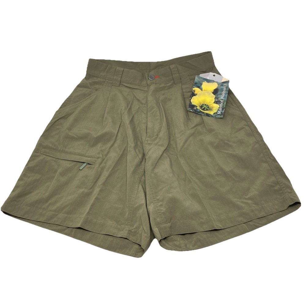 VTG Marmot Women's Amazon Short Olive Size 8 T6680 NWT Outdoor Ripstop